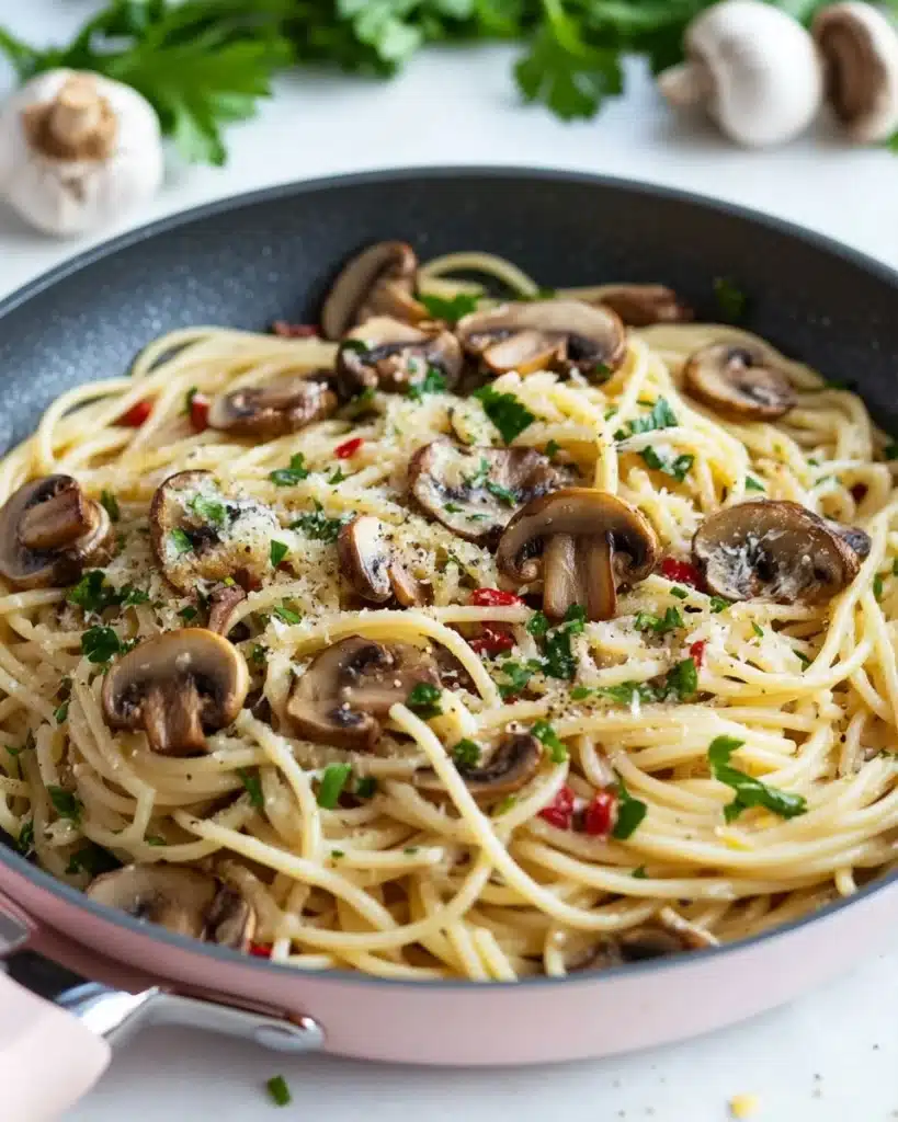 Mushroom and Garlic Spaghetti Recipe
