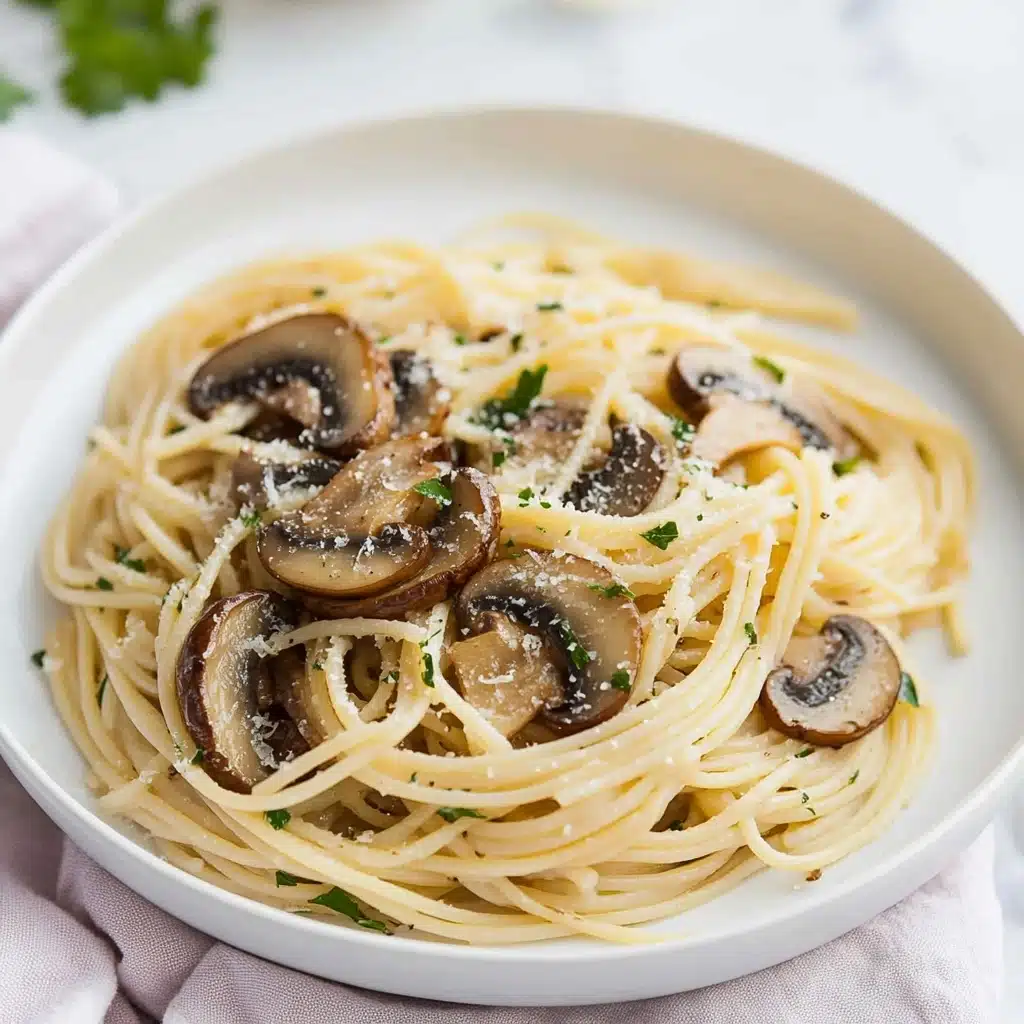 Mushroom and Garlic Spaghetti Recipe - Recipe Image