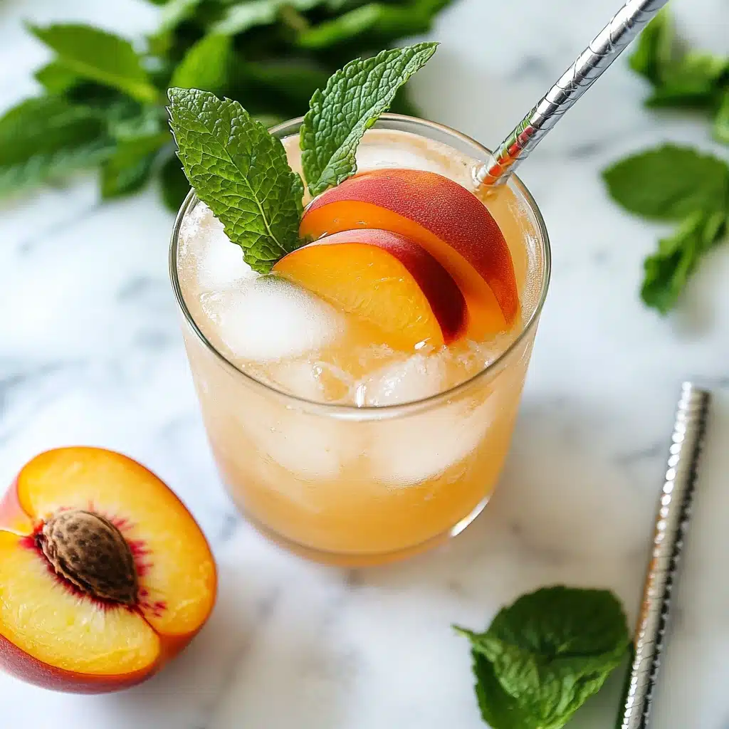 Peach Iced Green Tea Recipe - Recipe Image