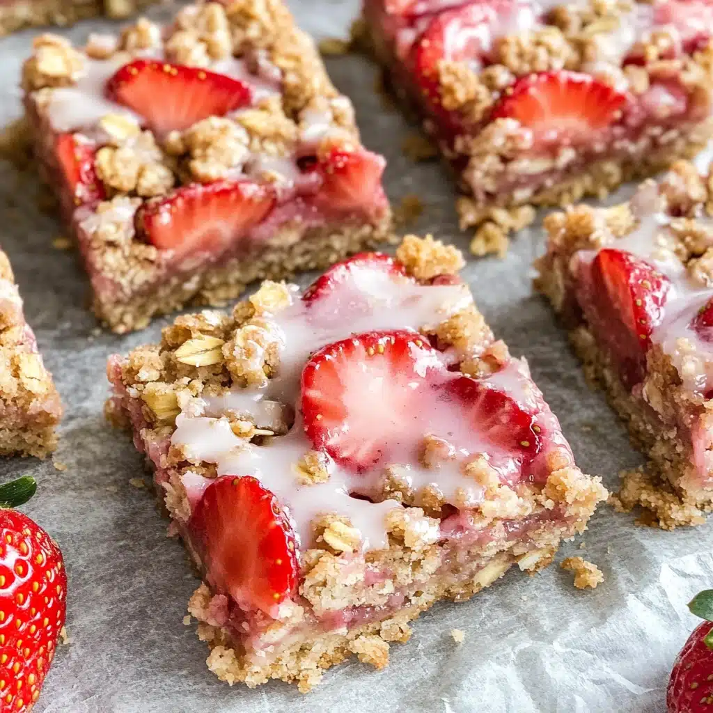 Healthy Strawberry Oatmeal Bars Recipe - Recipe Image