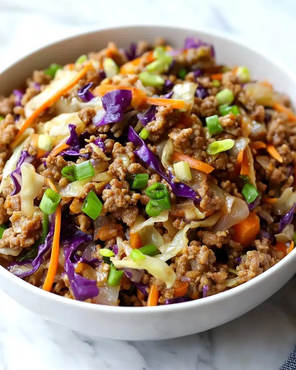 Low-Carb Easy Egg Roll in a Bowl Recipe