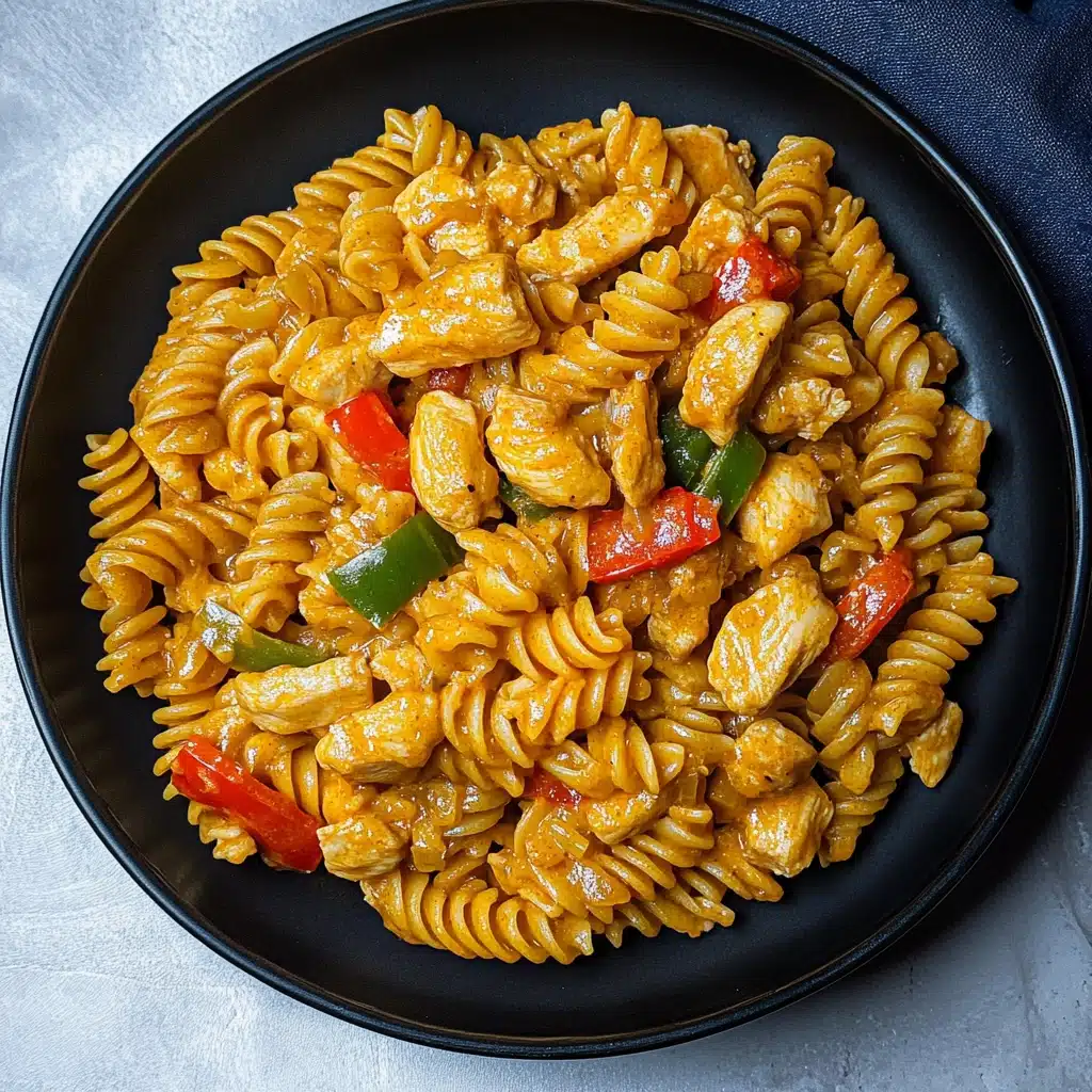 Easiest Ever Creamy Chicken Fajita Pasta Recipe - Recipe Image