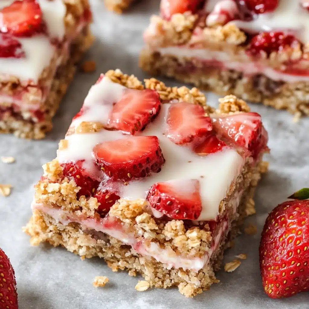 Healthy Strawberry Oatmeal Bars Recipe - Recipe Image