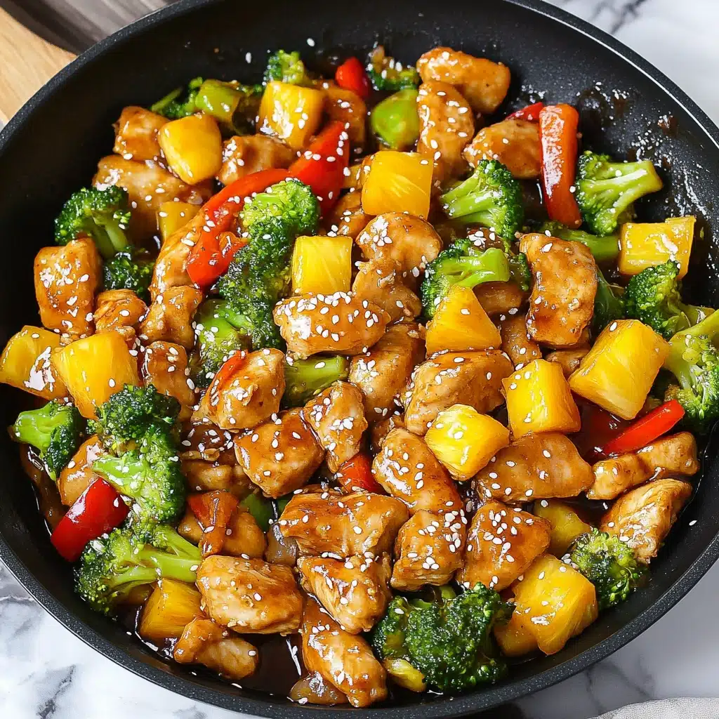 One Pan Pineapple Chicken Teriyaki Stir Fry Recipe - Recipe Image
