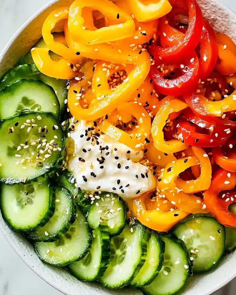 Crispy Cucumber and Bell Pepper Salad Recipe