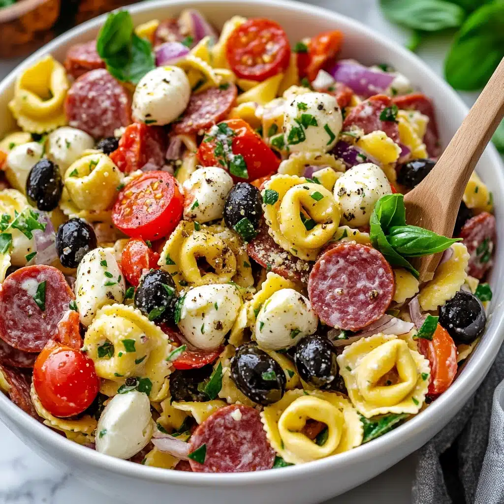 Easy Italian Tortellini Pasta Salad Recipe - Recipe Image