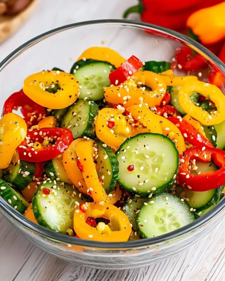 Crisp Cucumber and Sweet Pepper Salad Recipe