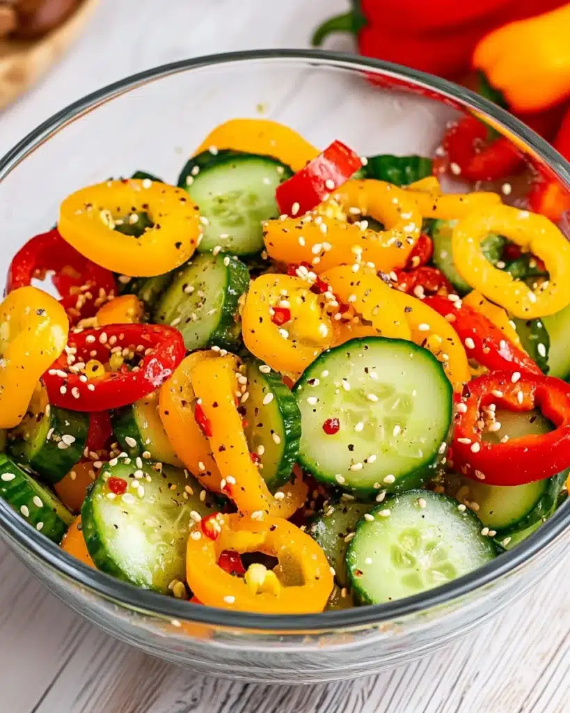 Crisp Cucumber and Sweet Pepper Salad Recipe