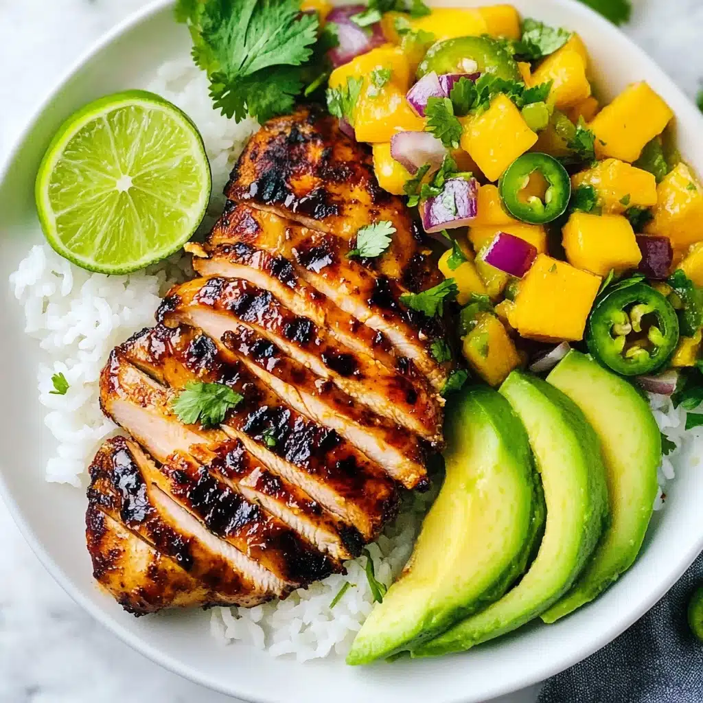 Pineapple Chicken with Grilled Pineapple Salsa Recipe - Recipe Image