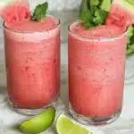 Watermelon Strawberry Banana Lime Smoothie Recipe