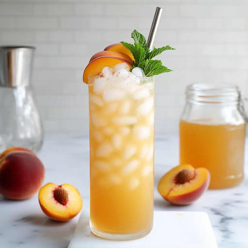 Peach Iced Green Tea Recipe - Recipe Image