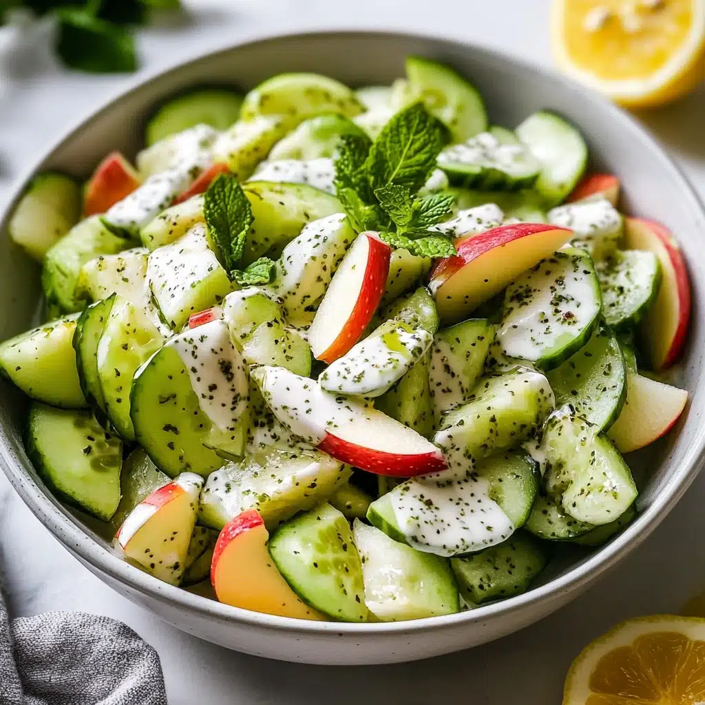 Apple Cucumber Salad With Creamy Yogurt Dressing Recipe - Recipe Image