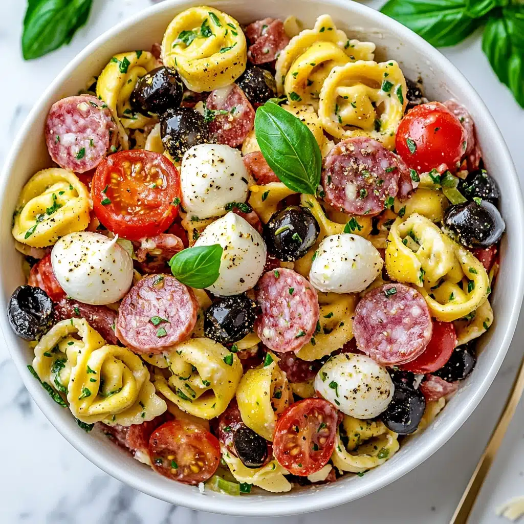 Easy Italian Tortellini Pasta Salad Recipe - Recipe Image