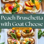 Peach Bruschetta with Goat Cheese and Honey Recipe