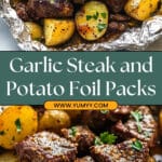Garlic Steak and Potato Foil Packs Recipe