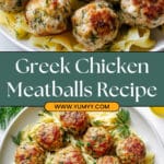 Greek Chicken Meatballs with Lemon Orzo Recipe