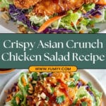 Asian Crunch Chicken Salad on Crispy Egg Roll Base Recipe