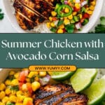 Summer Chicken with Corn Avocado Salsa Recipe