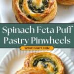 Spinach Feta Pinwheels Recipe