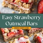 Healthy Strawberry Oatmeal Bars Recipe