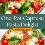 One Pot Caprese Pasta Recipe