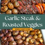 Sheet Pan Flank Steak with Garlic Roasted Potatoes Recipe