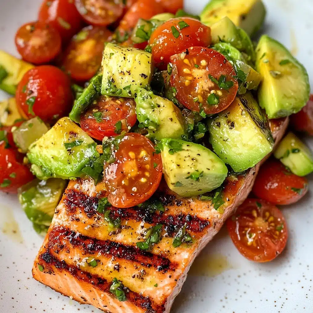 Grilled Salmon with Avocado Salsa Recipe - Recipe Image