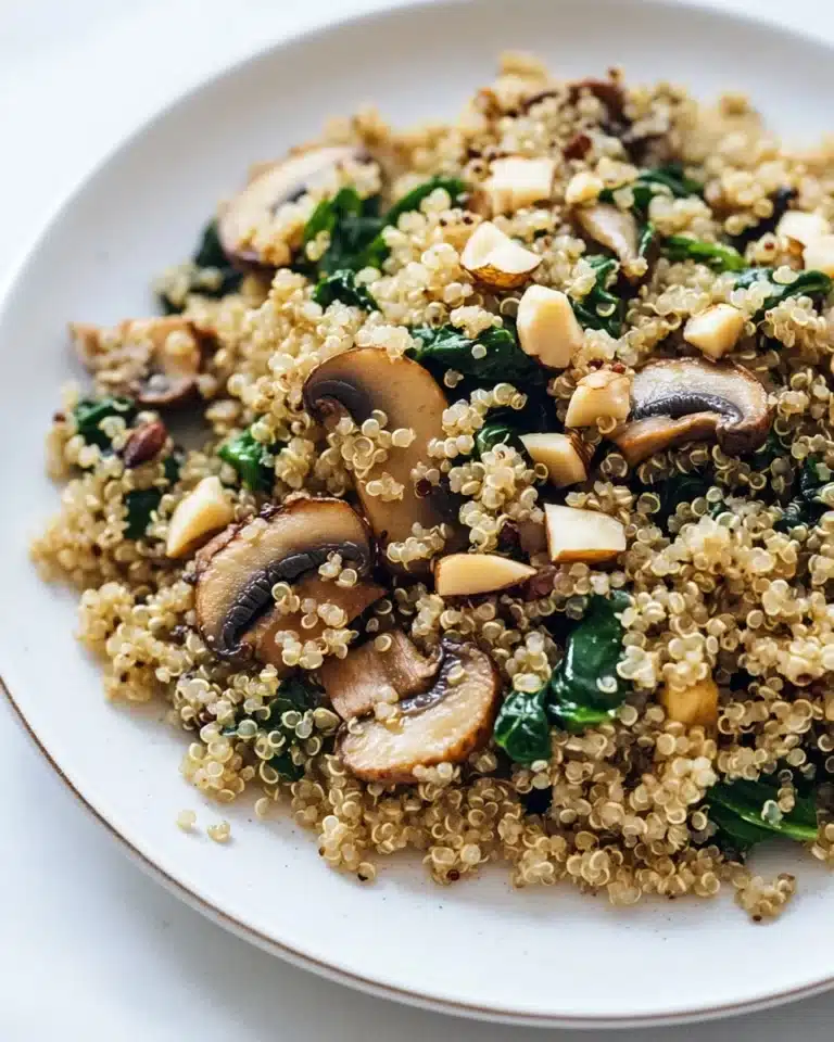 Mushroom Spinach Quinoa Recipe