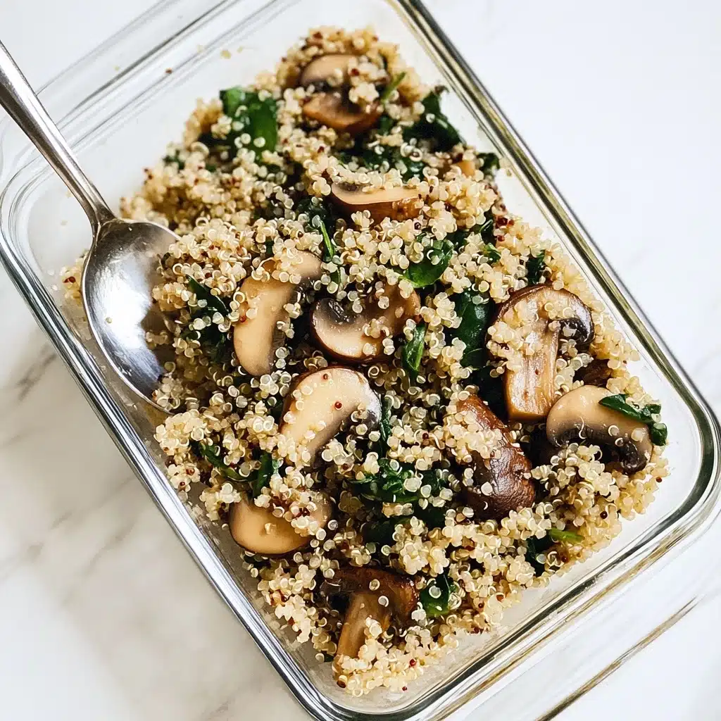 Mushroom Spinach Quinoa Recipe - Recipe Image