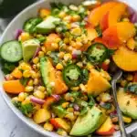 Sweet Corn Salad with Peaches Recipe