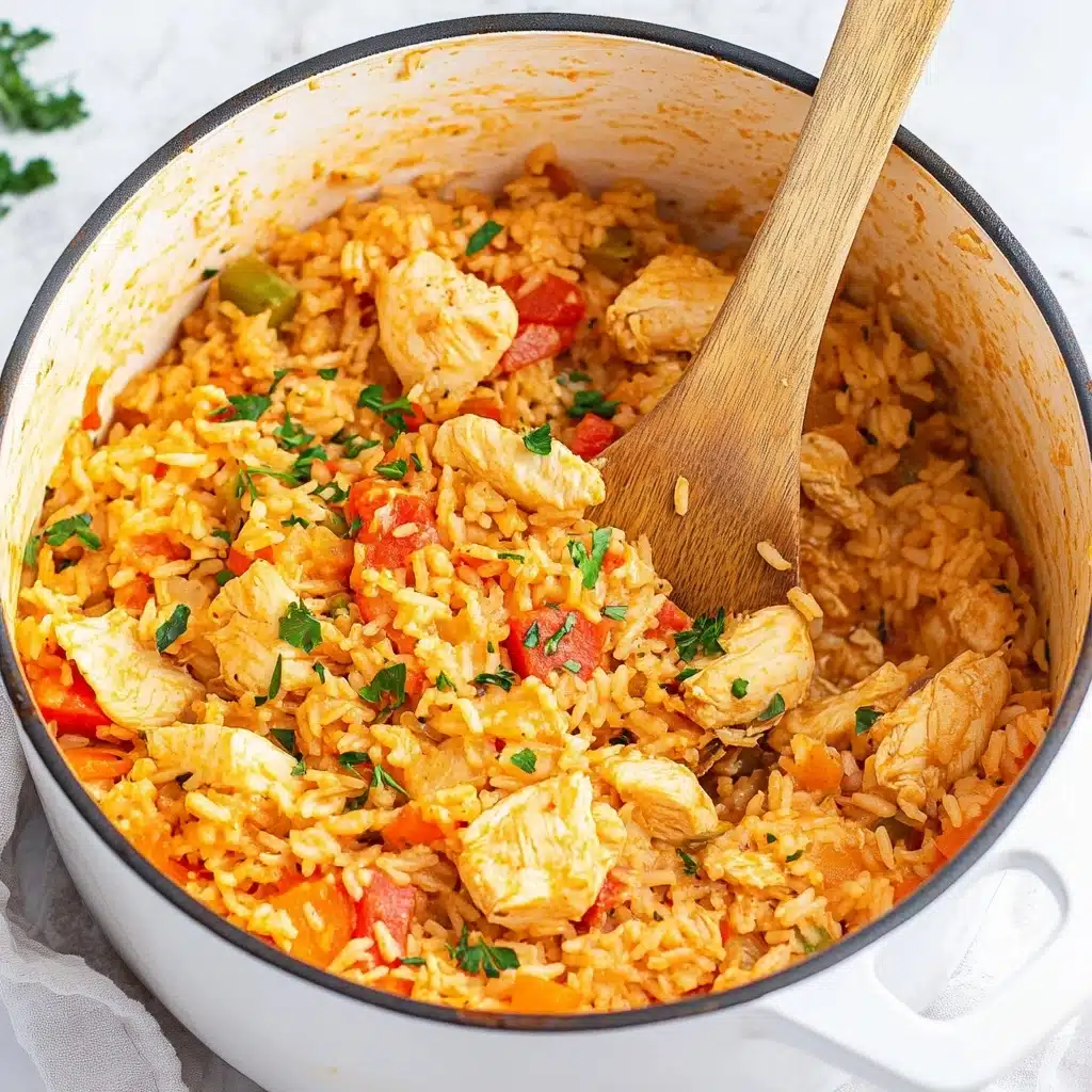 One Pot Queso Chicken and Rice Recipe - Recipe Image