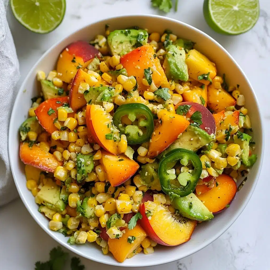 Sweet Corn Salad with Peaches Recipe - Recipe Image
