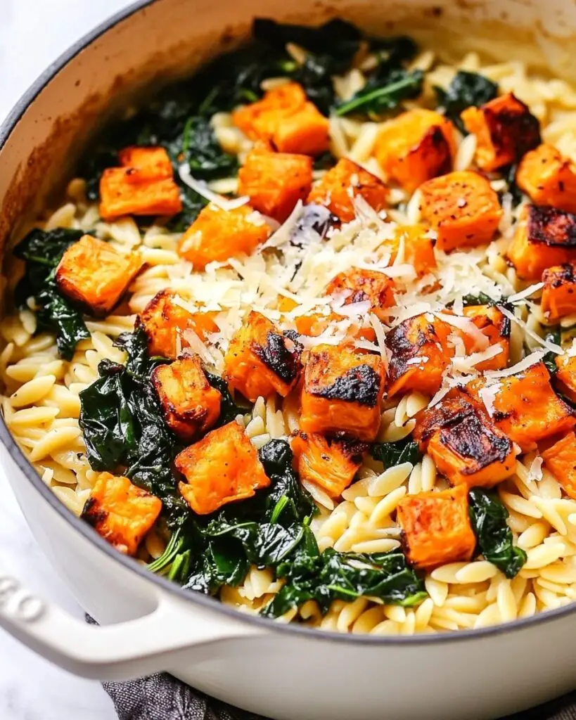 Creamy Orzo Pasta with Roasted Butternut Squash Recipe