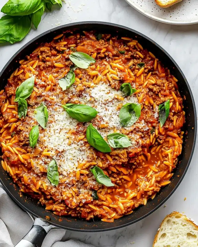 Beef and Orzo Skillet Recipe