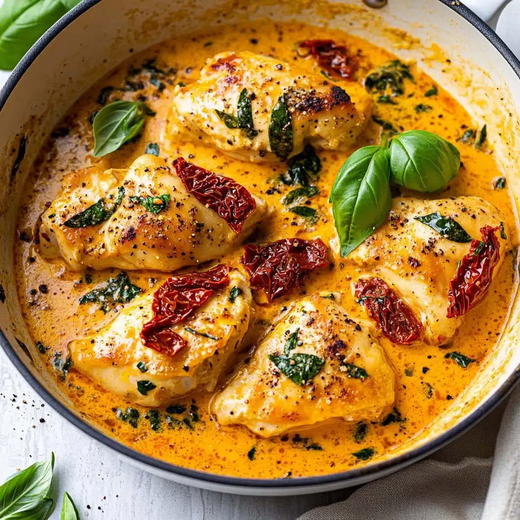Creamy Chicken with Sun-Dried Tomatoes Recipe - Recipe Image
