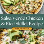 Salsa Verde Chicken & Rice Skillet Recipe