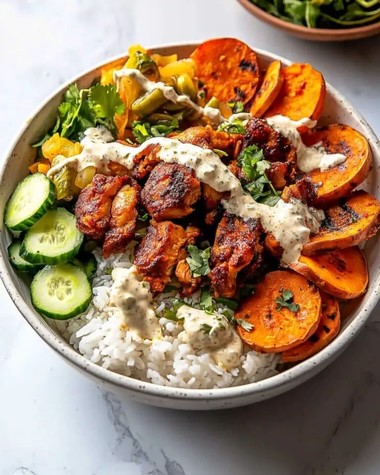 Sheet Pan Chicken Tzatziki with Roasted Sweet Potatoes and Fresh Herb Salad Recipe