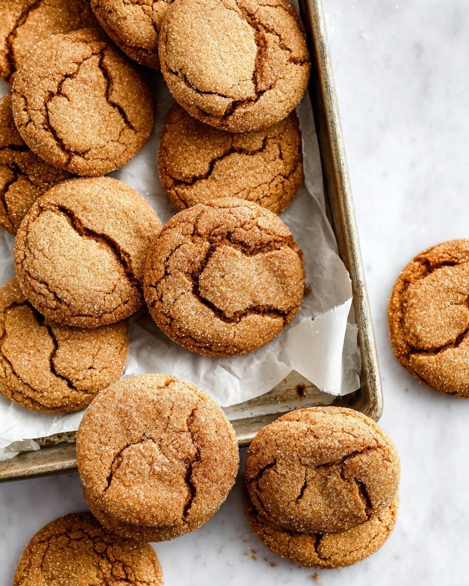 The image shows several brown cookies with a rough, cracked surface resting on a white marbled texture. One cookie is in the center with a bite taken out, revealing a soft, crumbly inside. Light sugar crystals and cinnamon powder are sprinkled on top, adding texture and a slight sparkle. Two cinnamon sticks lie in the background on the white marbled surface, with some cookie crumbs scattered nearby. The overall color is warm and inviting with a focus on the varied textures of the baked cookies. photo taken with an iphone --ar 4:5 --v 7