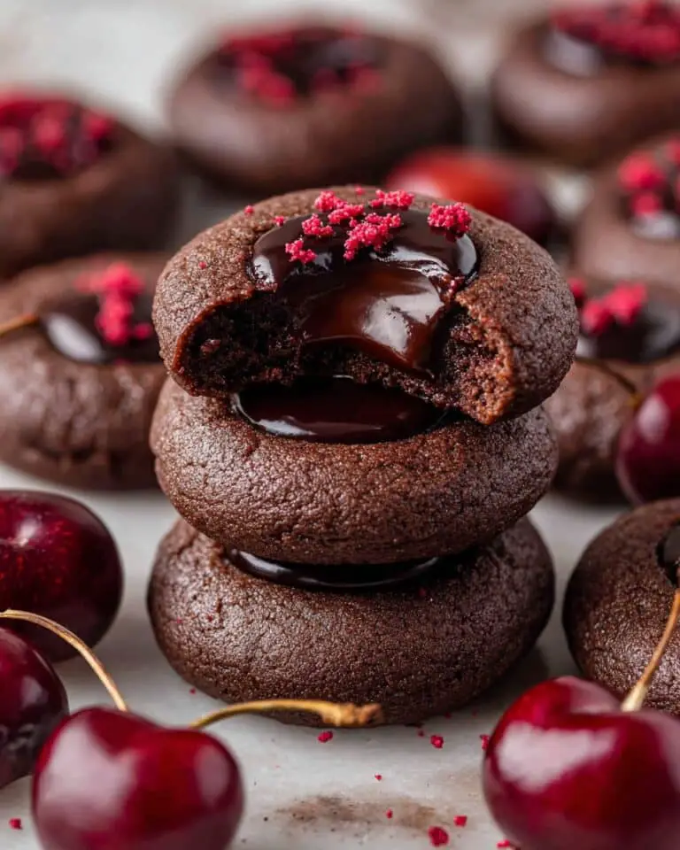 Chocolate Cherry Cookies with Rich Chocolate Cherry Ganache Recipe