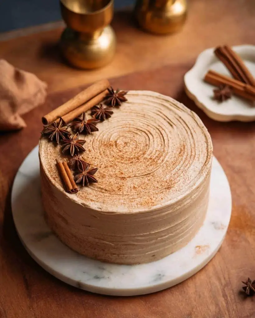 Chai Cake with Cinnamon Cream Cheese Frosting Recipe