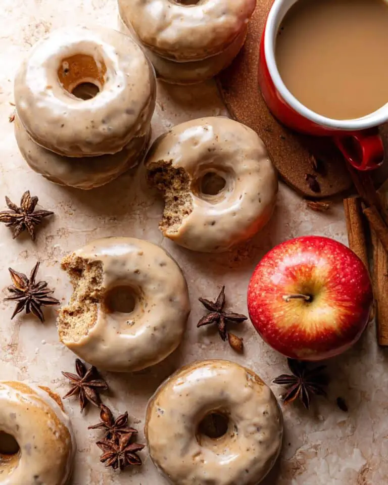 Baked Apple Cider Doughnuts with Cinnamon Maple Glaze Recipe