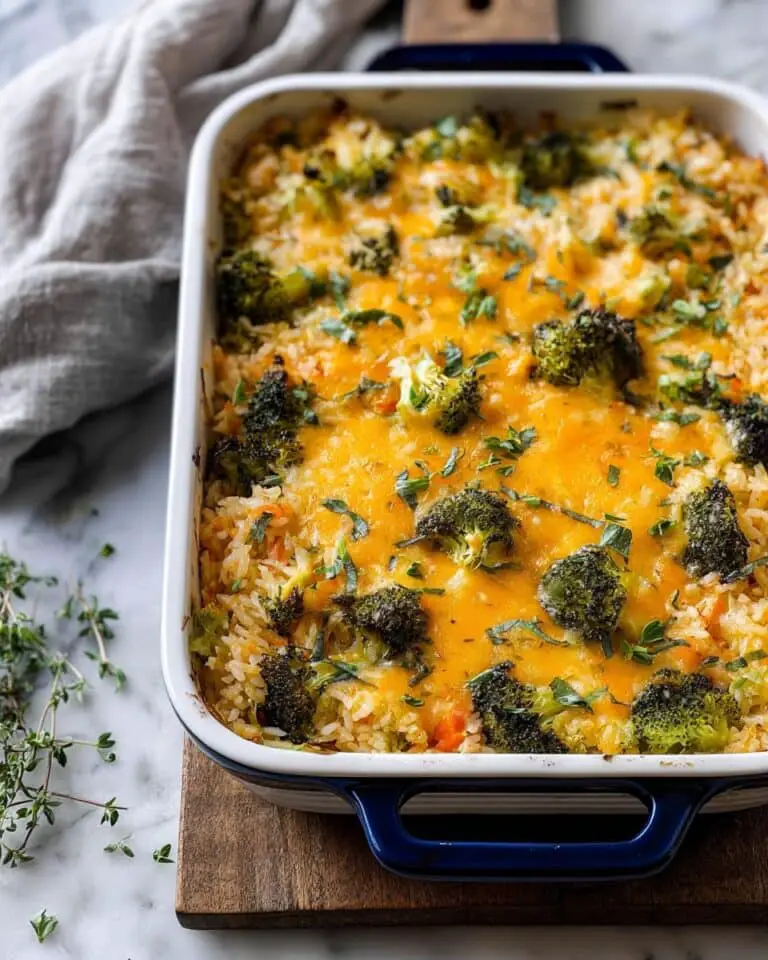 Broccoli Cheddar Chicken and Rice Casserole Recipe