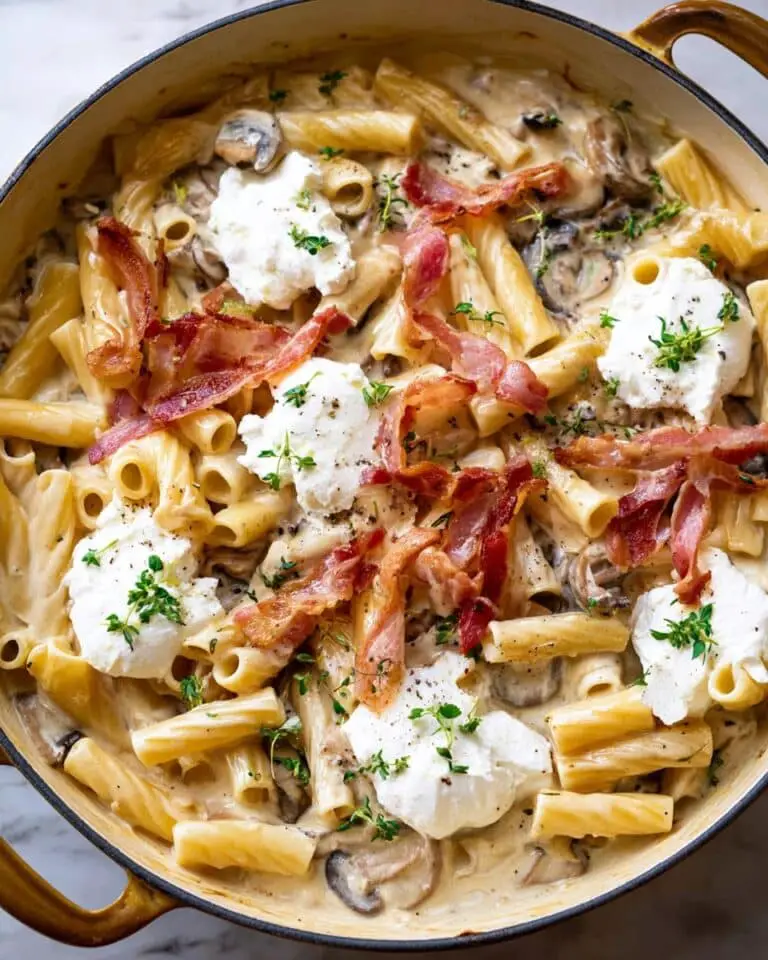 One Pot French Onion Pasta with Crispy Prosciutto Recipe