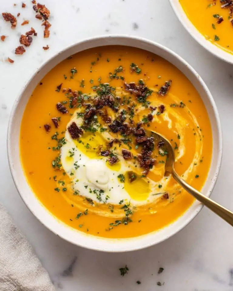 Squash Soup with Curried Brown Butter Recipe