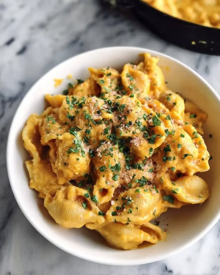 Butternut Squash Shells and Cheese Skillet Recipe