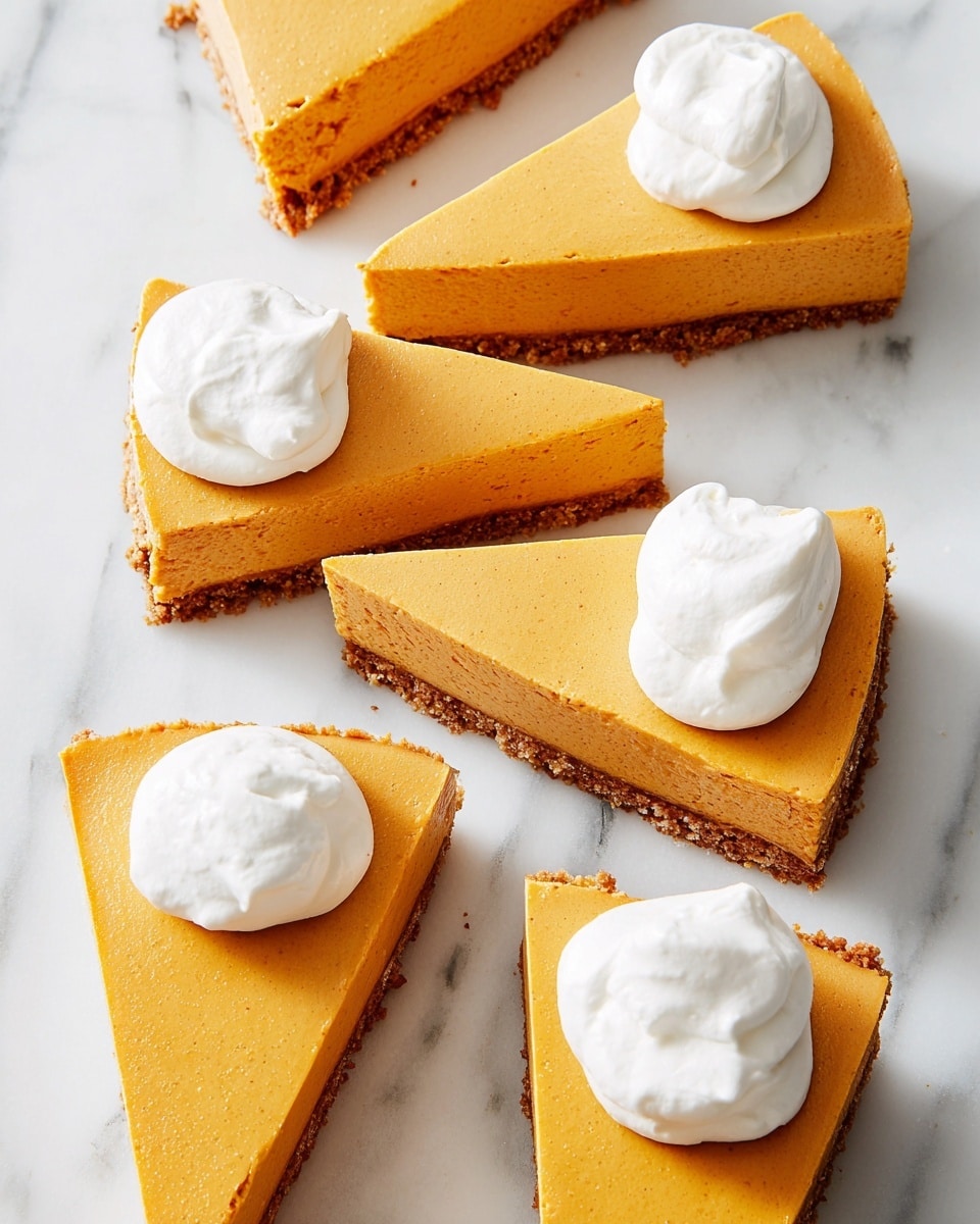 The image shows a slice of pumpkin cheesecake with three layers: a thick, crumbly brown crust on the bottom, a thick, smooth orange pumpkin cheesecake layer in the middle, and a dollop of white whipped cream on top. A silver fork is holding a small piece of the cheesecake from the right side. The slice is placed on a plain white plate, with a white marbled surface in the background. The colors are warm and natural, with soft lighting. Photo taken with an iphone --ar 4:5 --v 7