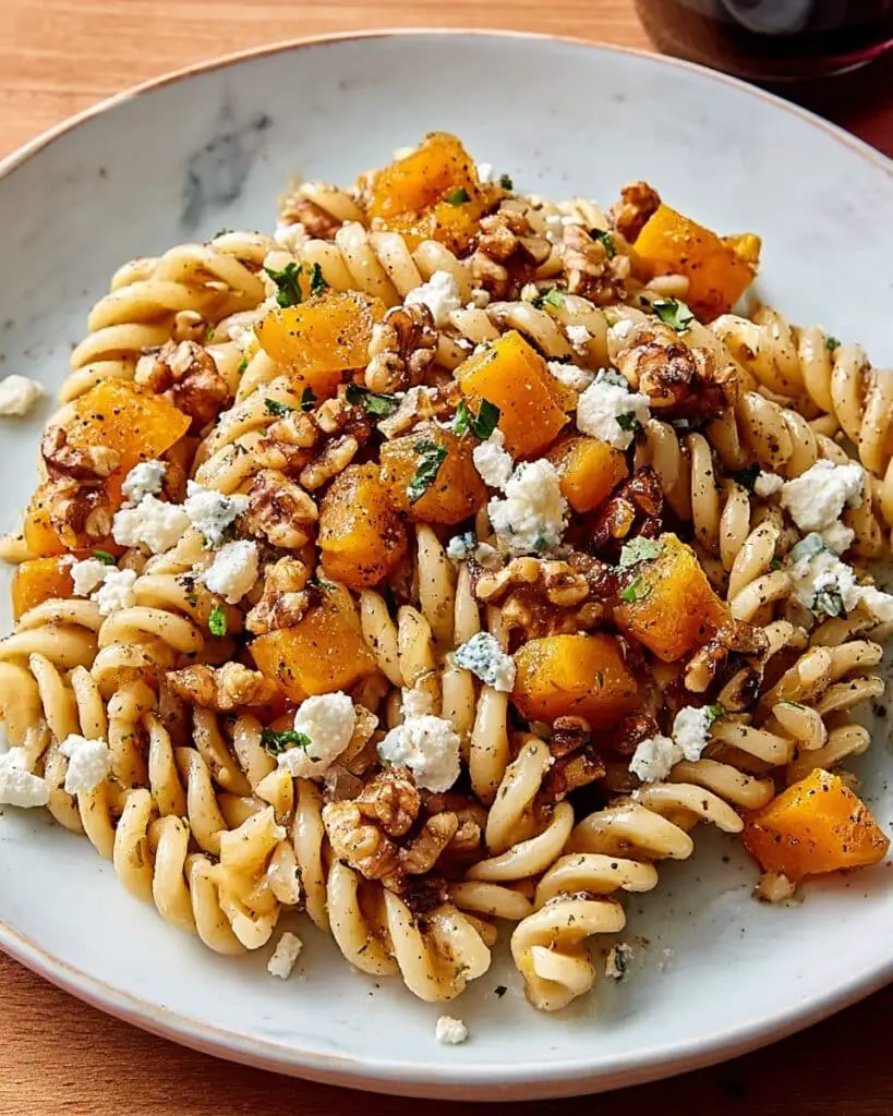Roasted Butternut Squash Pasta with Gorgonzola and Sage Recipe