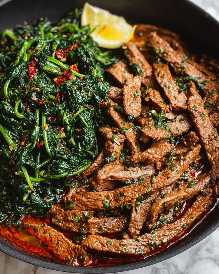 Lemon Garlic Butter Steak with Spinach Recipe