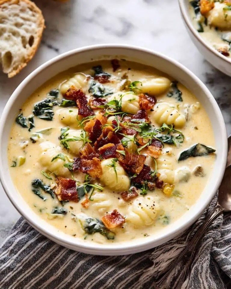 Creamy Gnocchi Soup with Rosemary Bacon Recipe