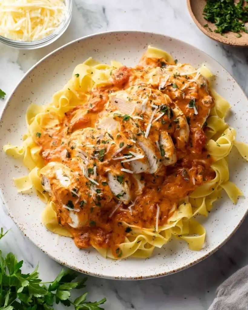Slow Cooker Creamy Tomato Basil Chicken Recipe